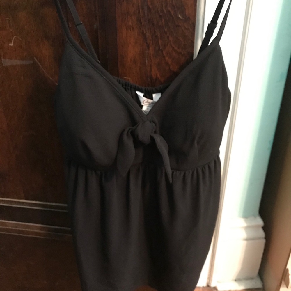 Chiffon-like material adjustable spaghetti strap